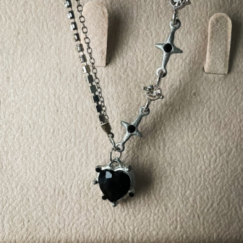 Black Heart Necklace